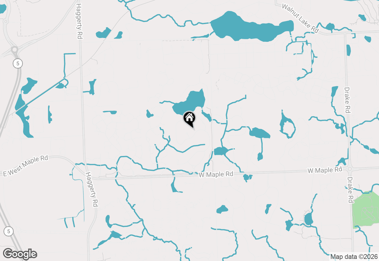 Map of 7108 Branford Court, West Bloomfield, MI 48322