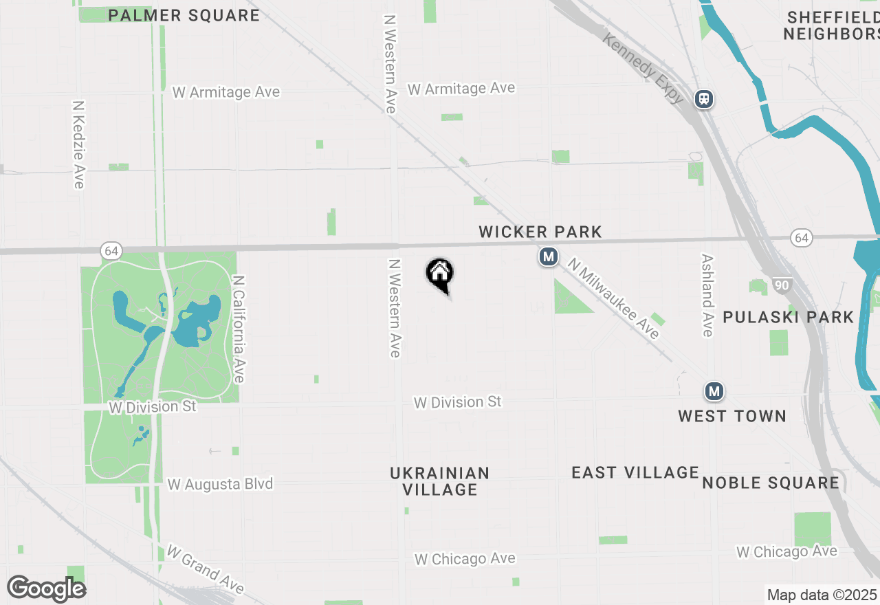 Map of 1433 N Oakley Boulevard, Chicago, IL 60622