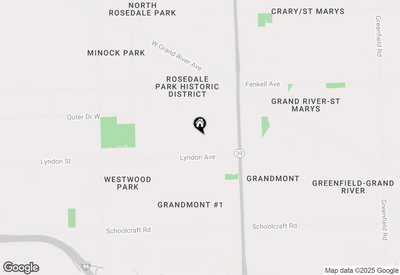 Map of 14638 Greenview Road, Detroit, MI 48223
