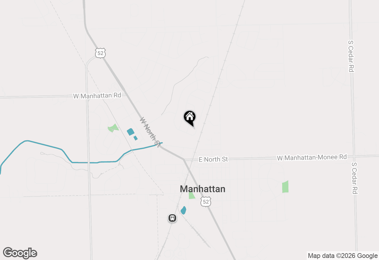 Map of 25457 Bann Street, Manhattan, IL 60442