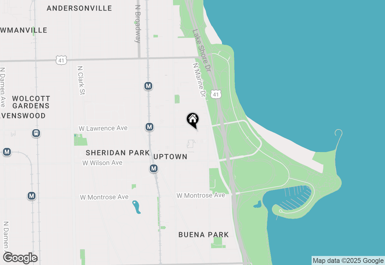 Map of 852 W Lakeside Place #1E, Chicago, IL 60640