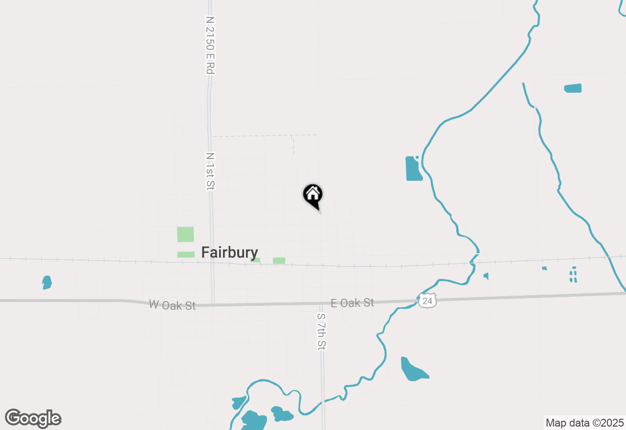 Map of 409 E Hickory Street, Fairbury, IL 61739