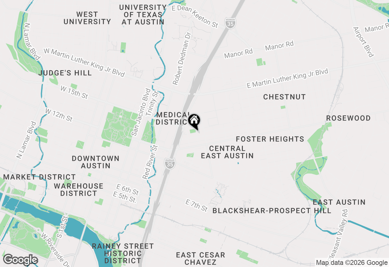 Map of 908 E 13th St #3, Austin, TX 78702