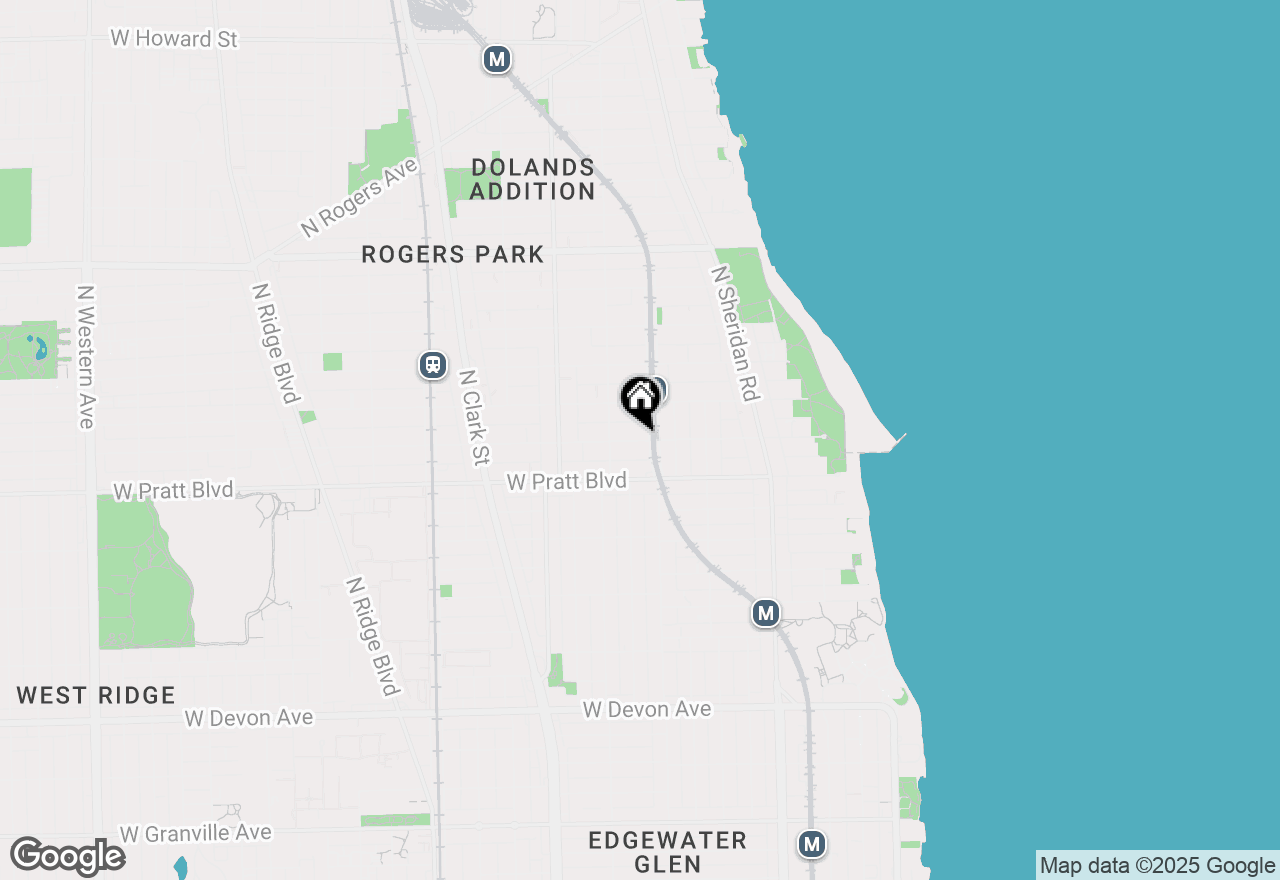 Map of 1423 W Farwell Avenue #2, Chicago, IL 60626