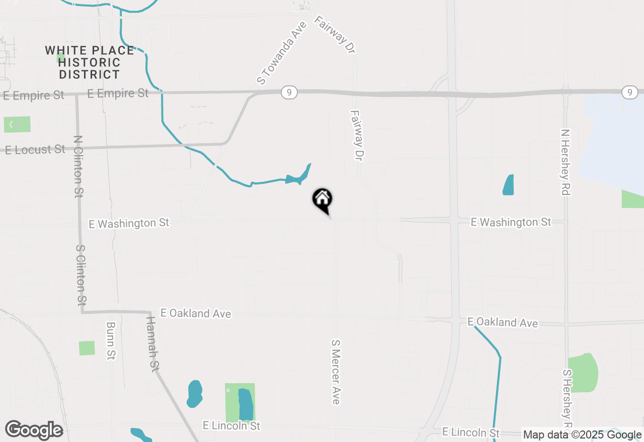 Map of 105 Warner Street, Bloomington, IL 61701