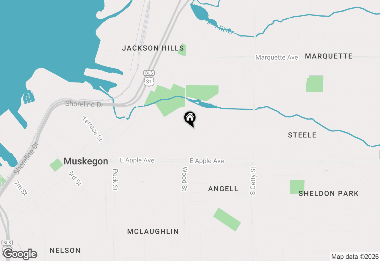 Map of 428 Orchard Avenue, Muskegon, MI 49442