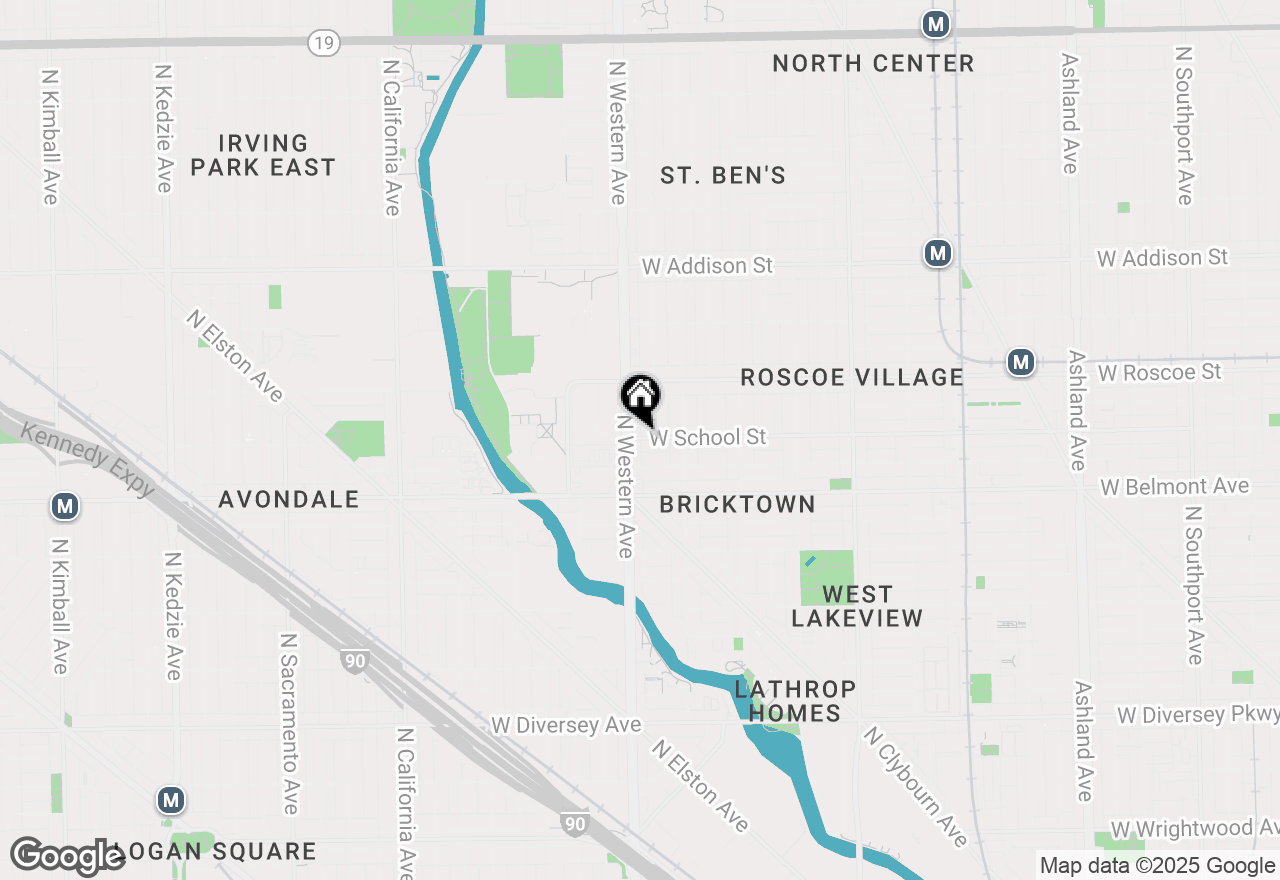 Map of 2357 W School Street #3W, Chicago, IL 60618