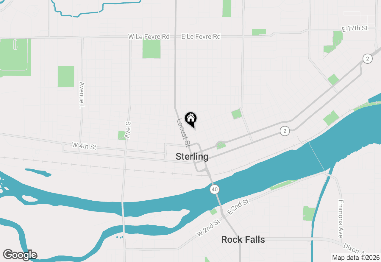 Map of 603 1st Avenue, Sterling, IL 61081