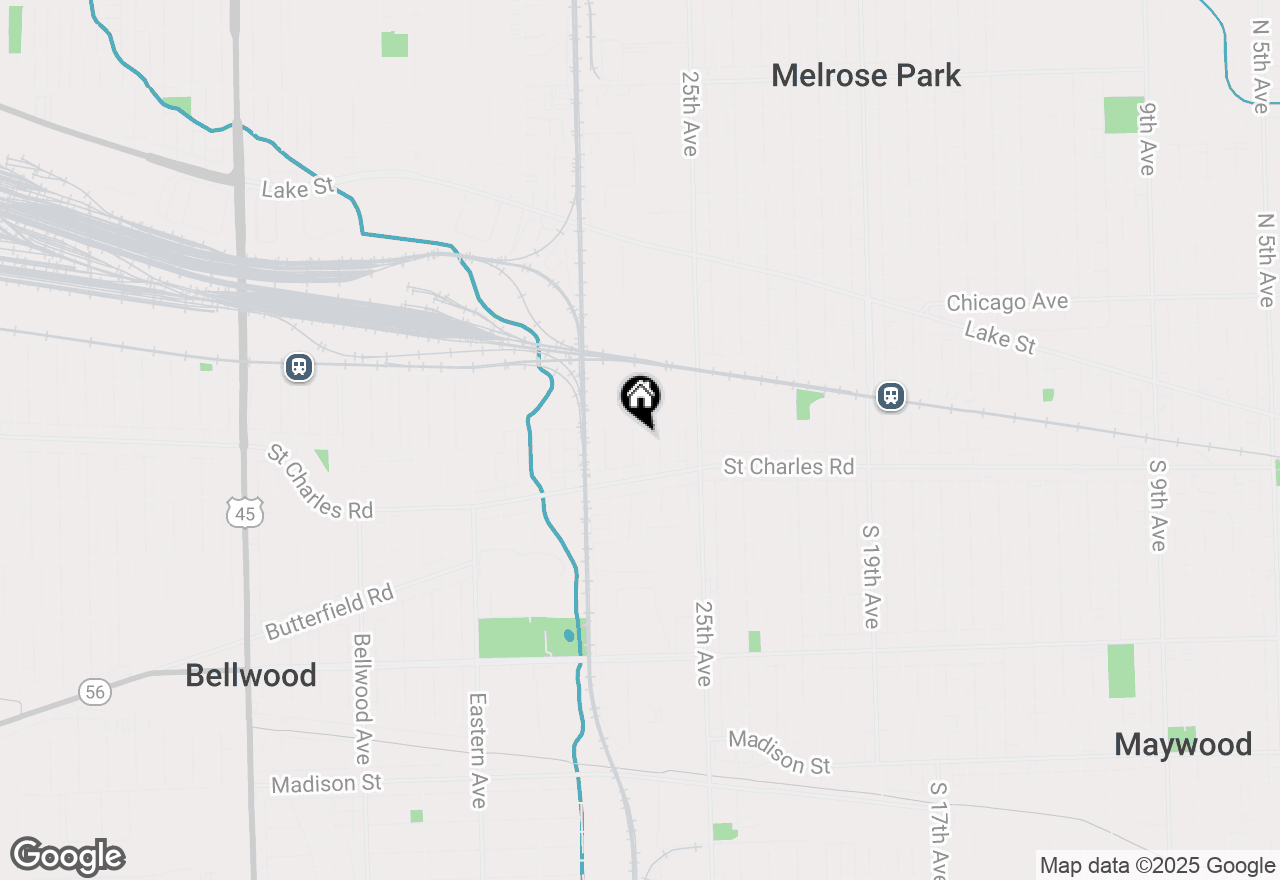 Map of 208 27th Avenue, Bellwood, IL 60104