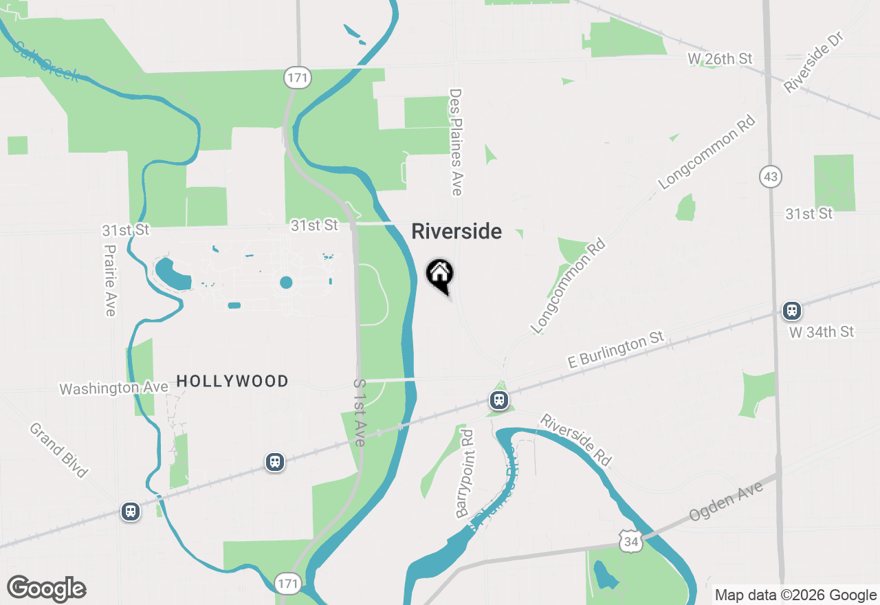 Map of 162 Maplewood Road, Riverside, IL 60546