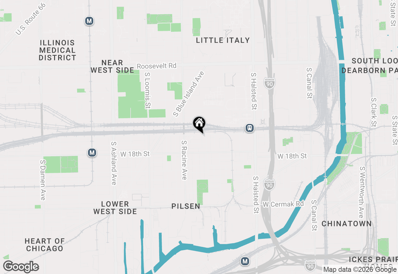 Map of 1109 W 16th Street #1, Chicago, IL 60608