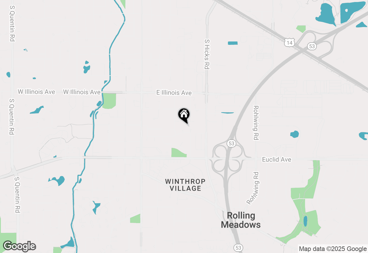 Map of 4388 Lincoln Court, Rolling Meadows, IL 60008