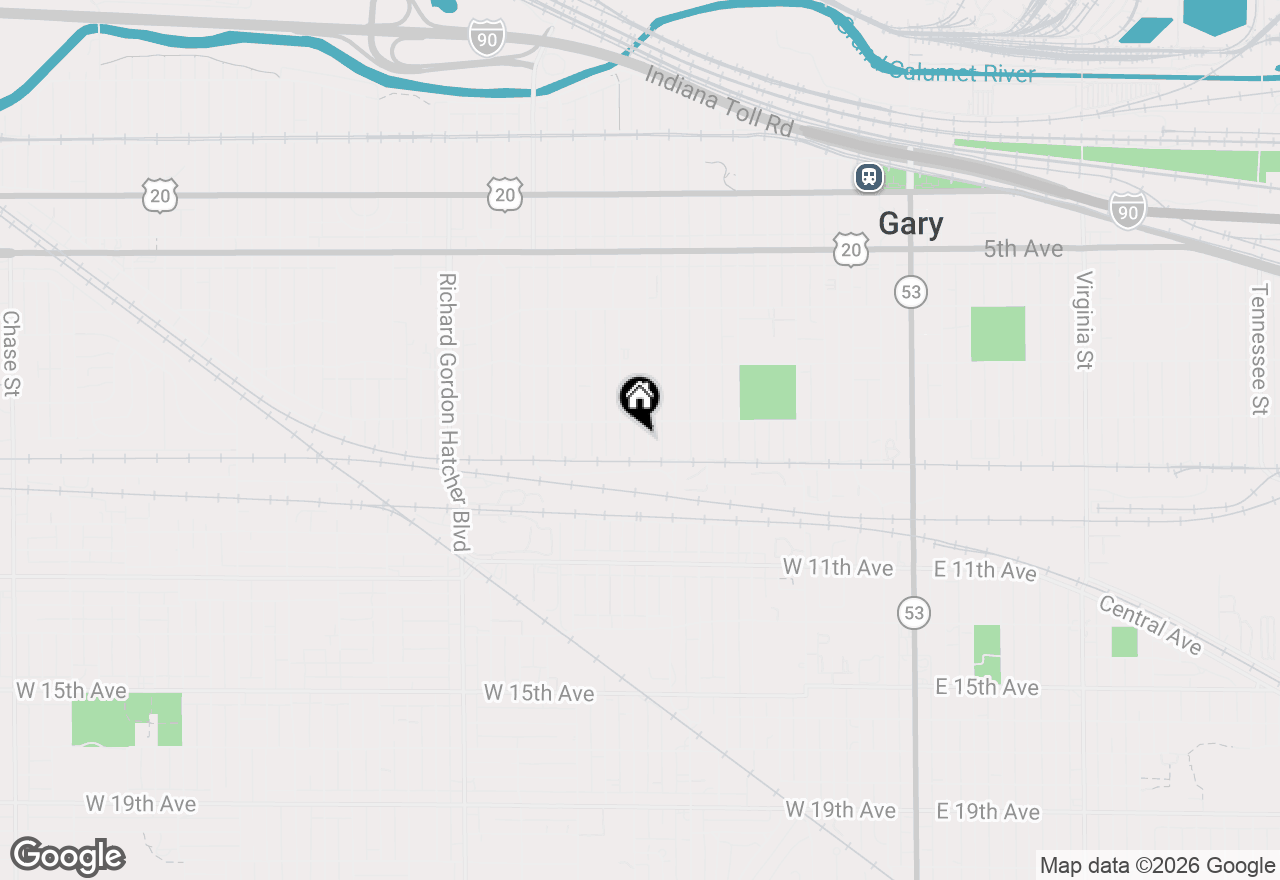 Map of 824 Tyler Street, Gary, IN 46402