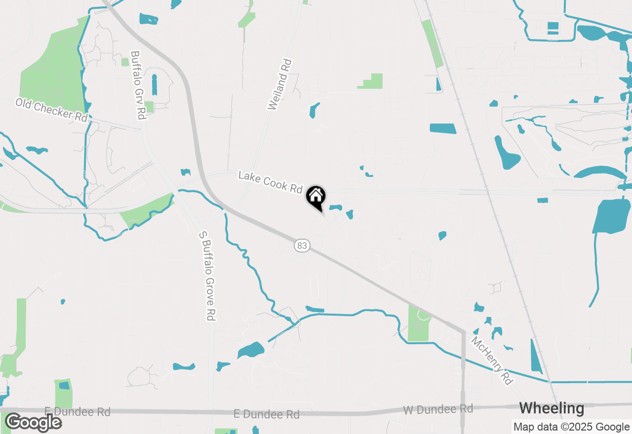 Map of 1317 Wye Court, Wheeling, IL 60090