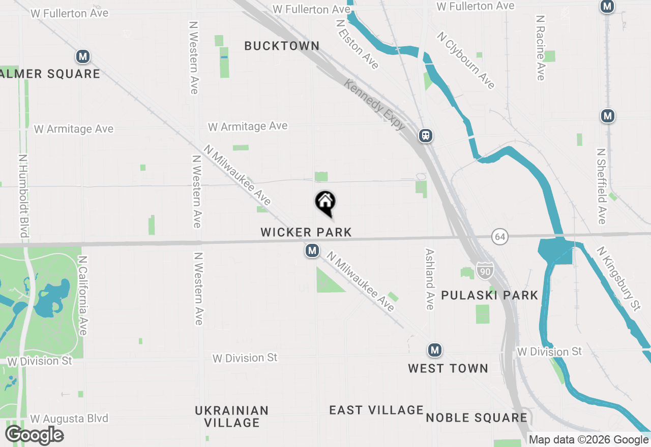 Map of 1634 N Winchester Avenue #2G, Chicago, IL 60607