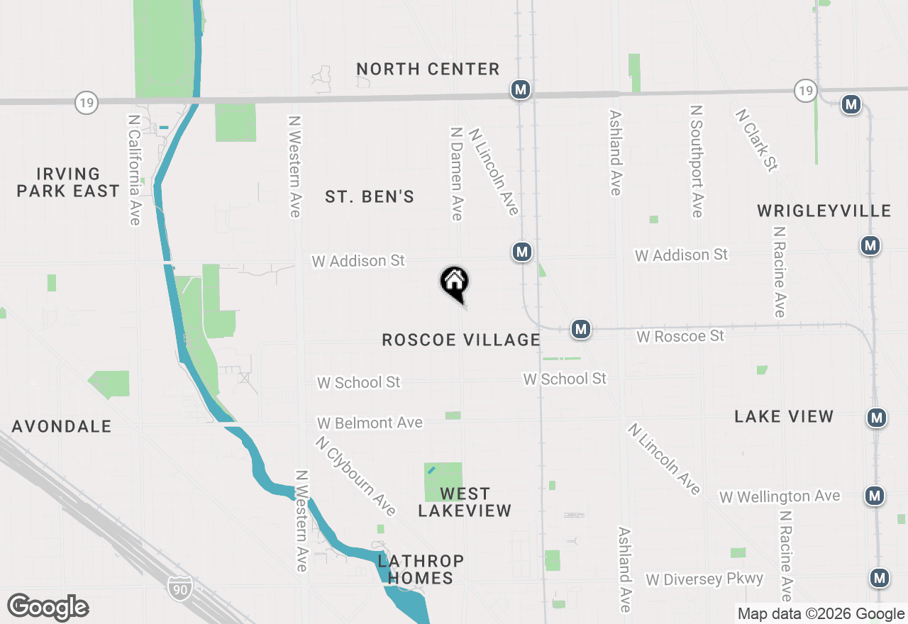 Map of 3442 N Damen Avenue #3, Chicago, IL 60618