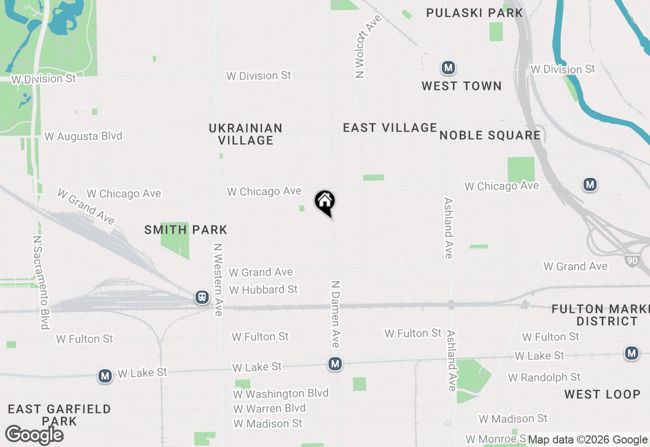 Map of 2017 W Huron Street #3, Chicago, IL 60612