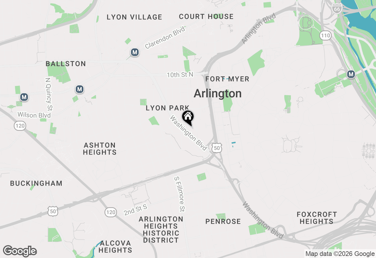 Map of 2539 Washington Boulevard, Arlington, VA 22201