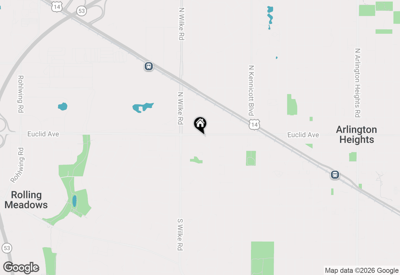 Map of 1505 W Euclid Avenue, Arlington Heights, IL 60005