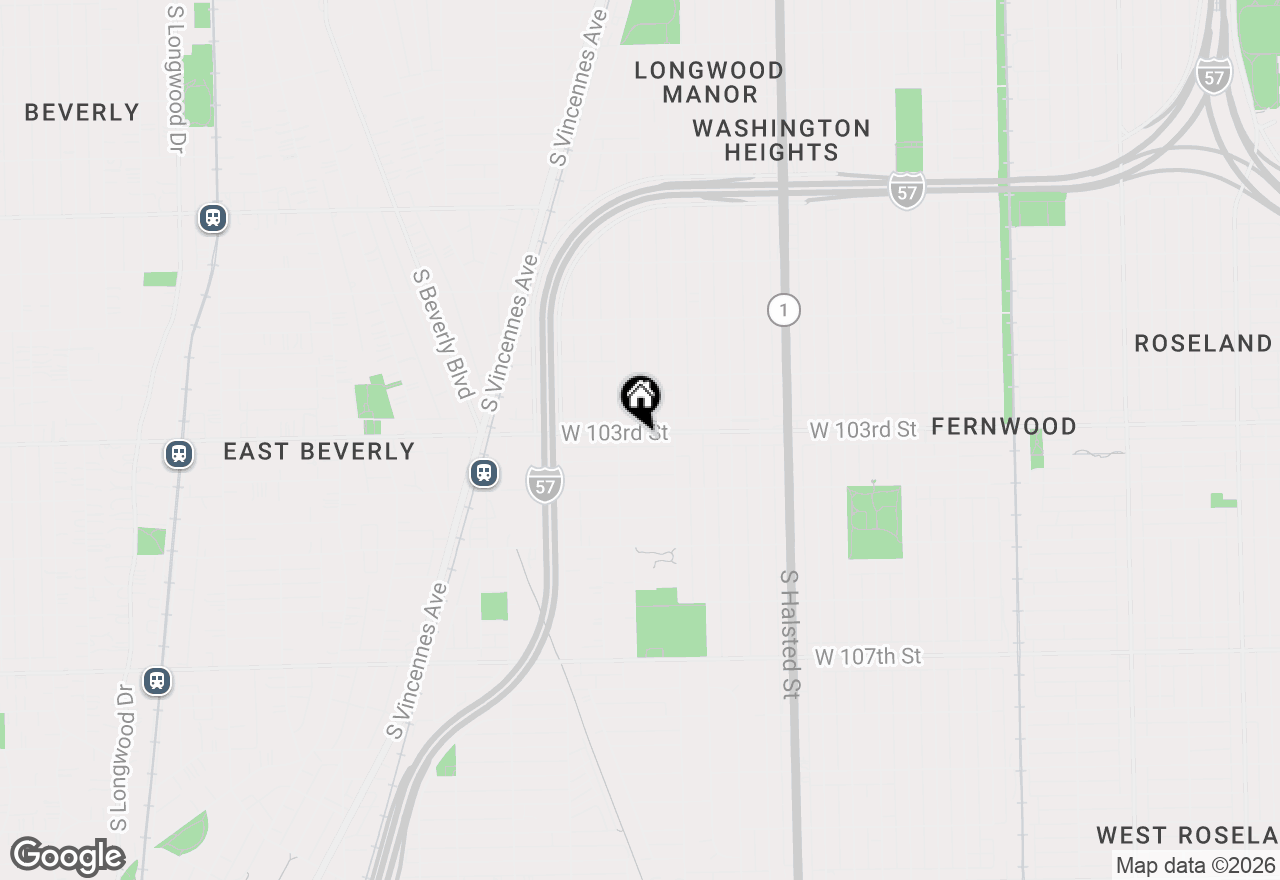 Map of 1037 W 103rd Street, Chicago, IL 60643