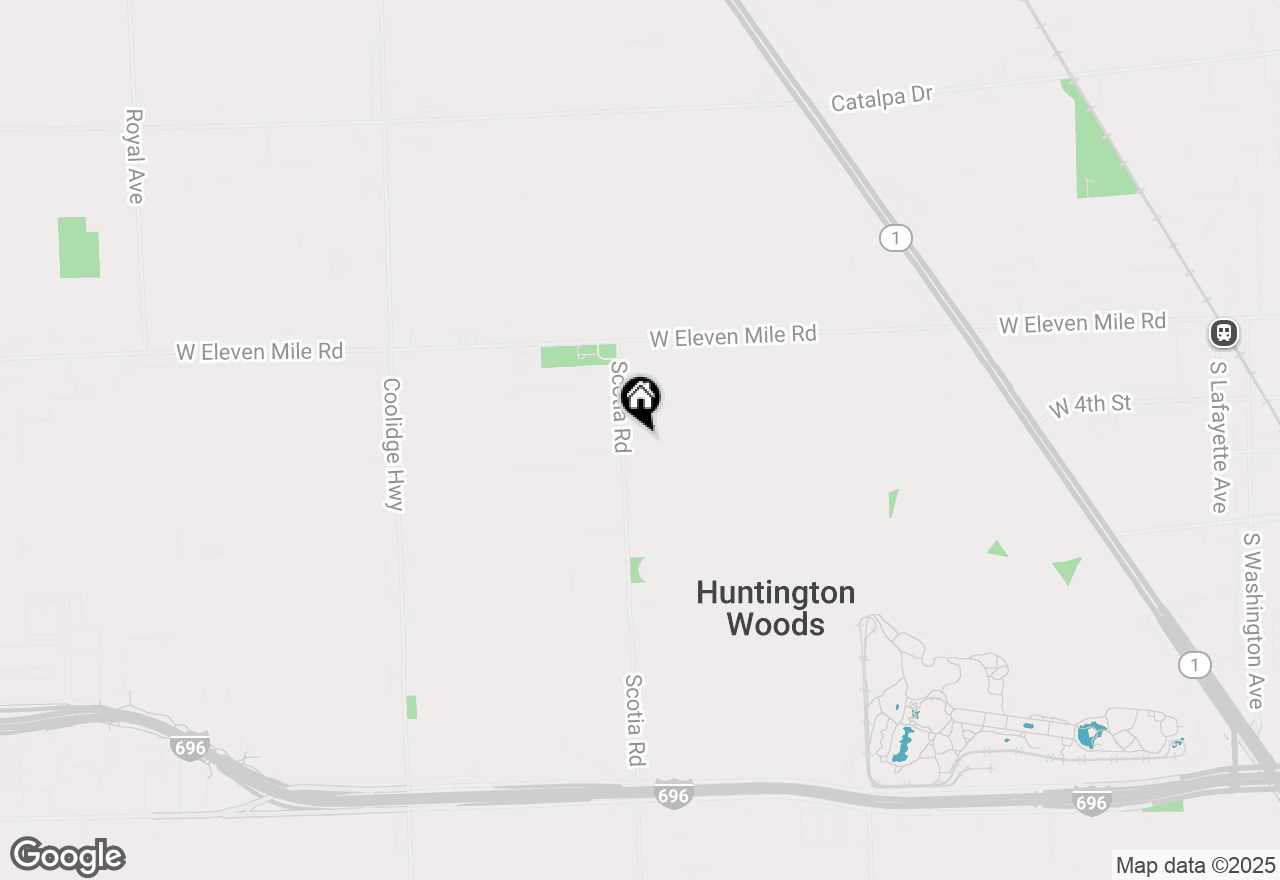 Map of 10834 Talbot Avenue, Huntington Woods, MI 48070