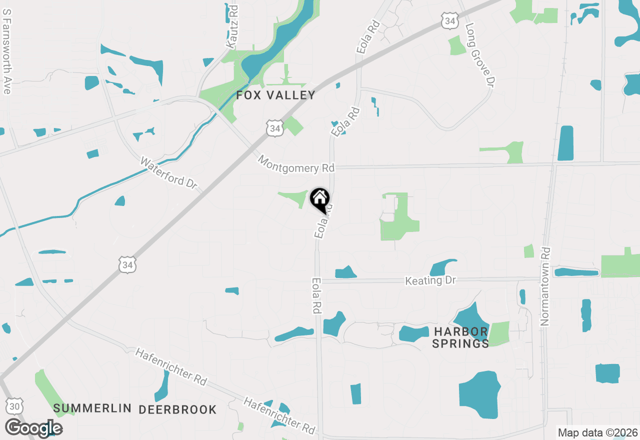 Map of 2509 Brook Lane, Aurora, IL 60504