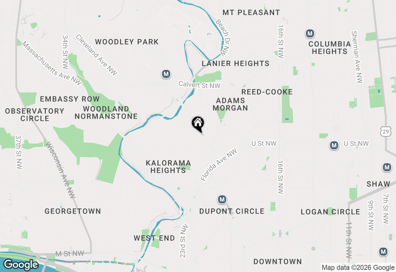 Map of 2107 Wyoming Avenue Nw, Washington, DC 20008