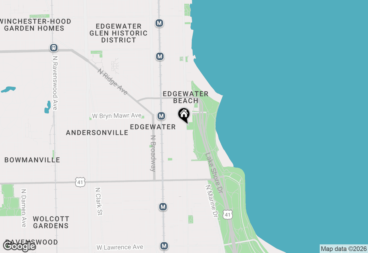 Map of 5510 N Sheridan Road #2A, Chicago, IL 60640