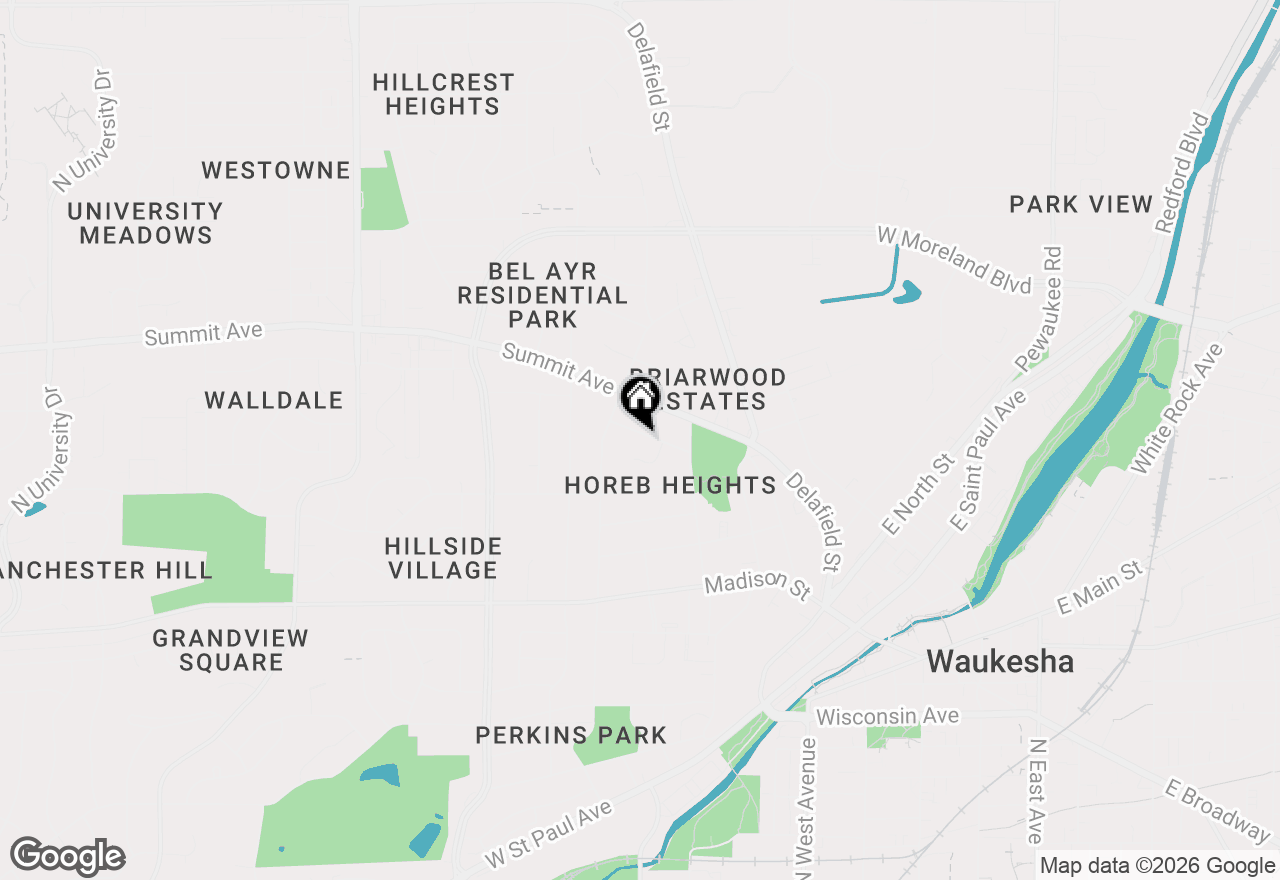 Map of 809 John St, Waukesha, WI 53188
