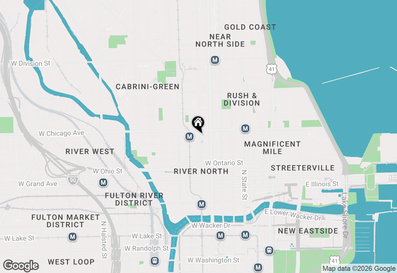 Map of 740 N Wells Street #B, Chicago, IL 60654