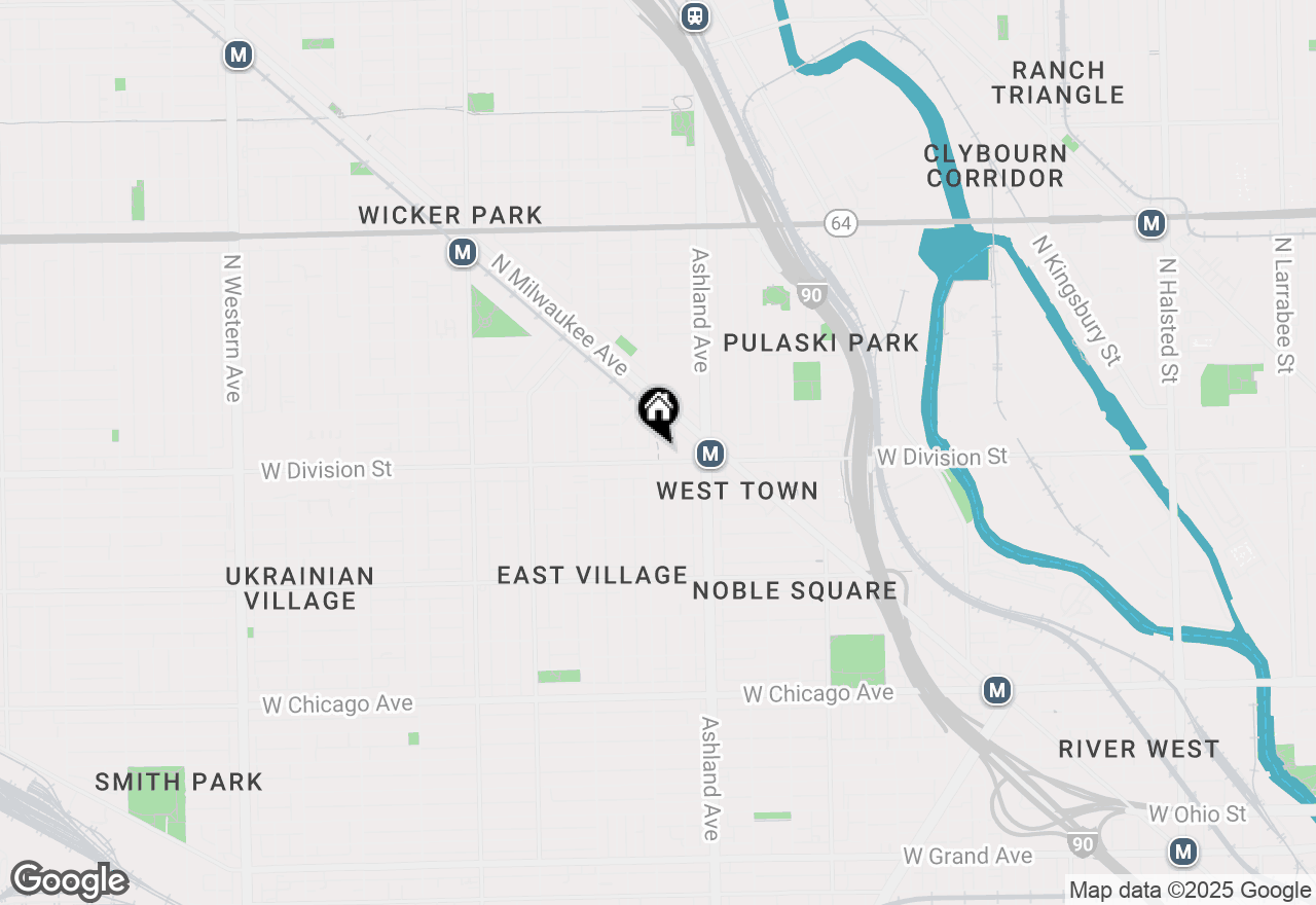 Map of 1650 W Division Street #G, Chicago, IL 60622