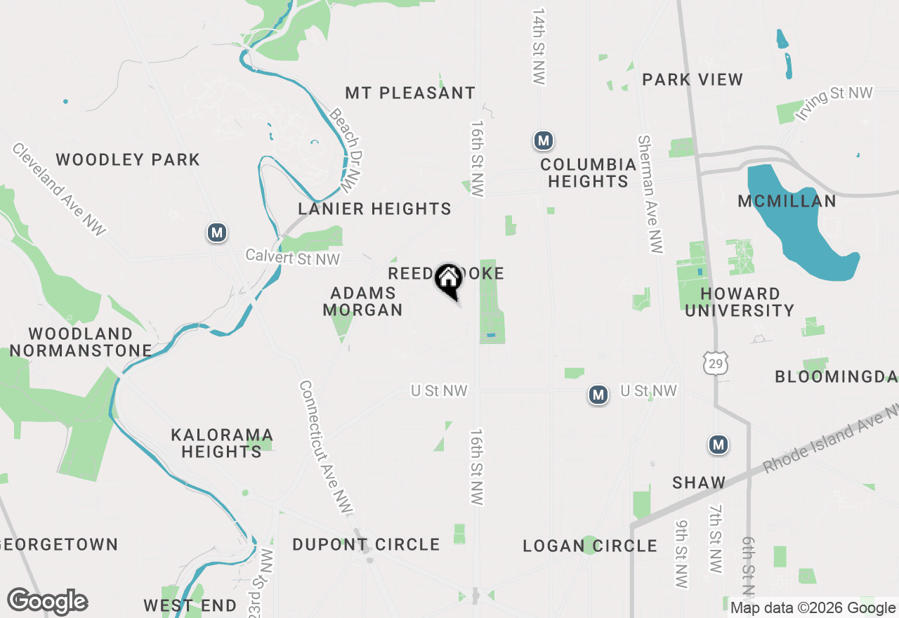 Map of 1661 Crescent Place Nw #102, Washington, DC 20009