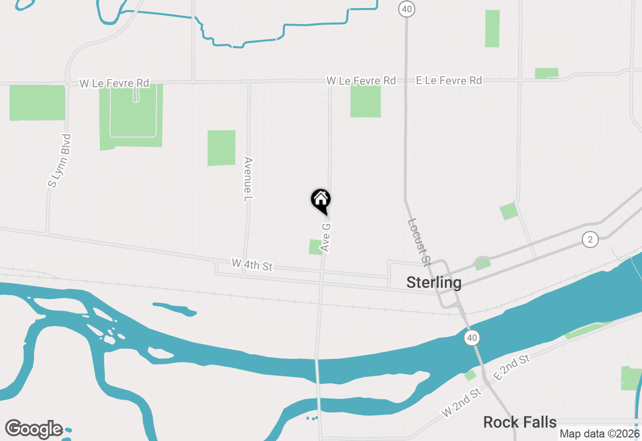 Map of 704 W 7th Street, Sterling, IL 61081