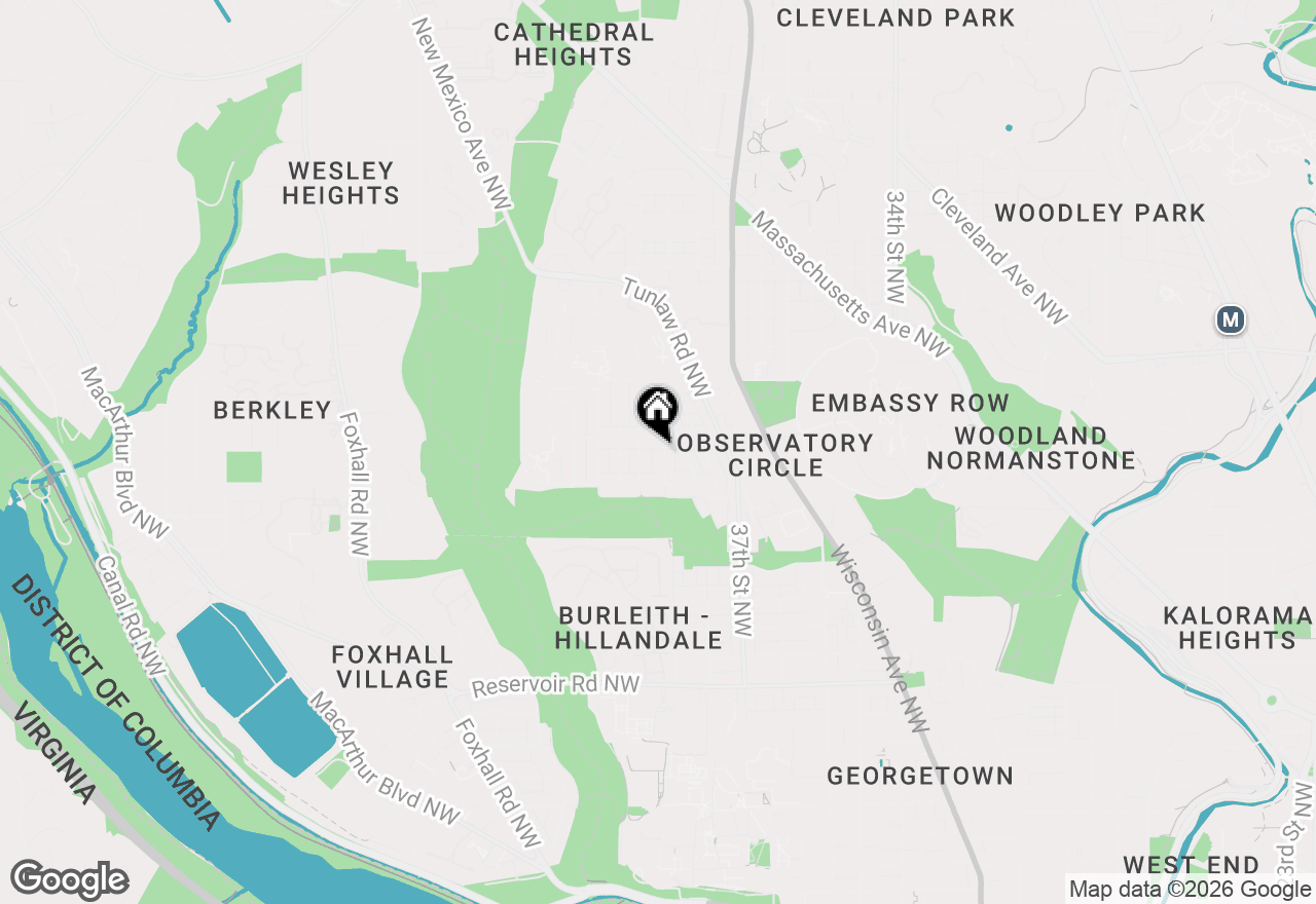 Map of 2306 38th Street Nw, Washington, DC 20007