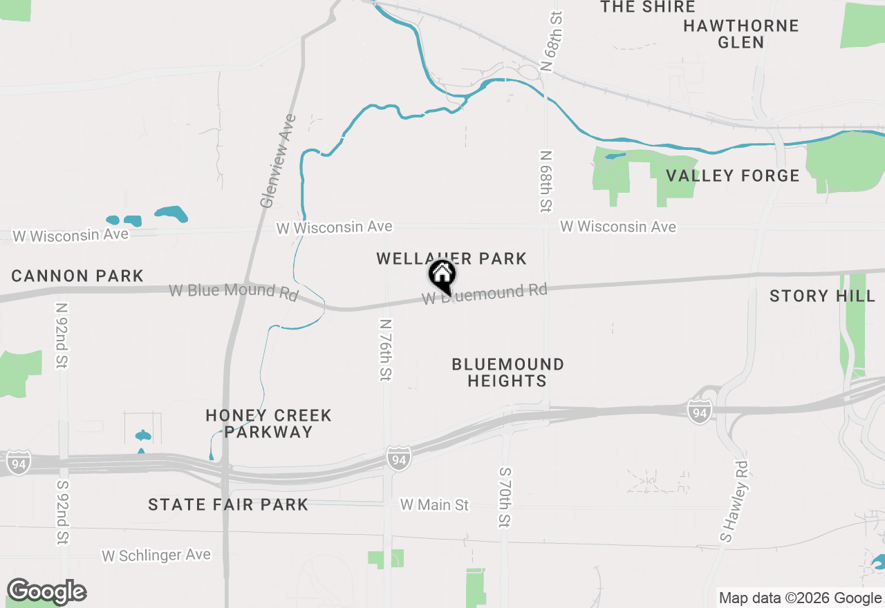 Map of 7301 W Bluemound Rd, Milwaukee, WI 53213