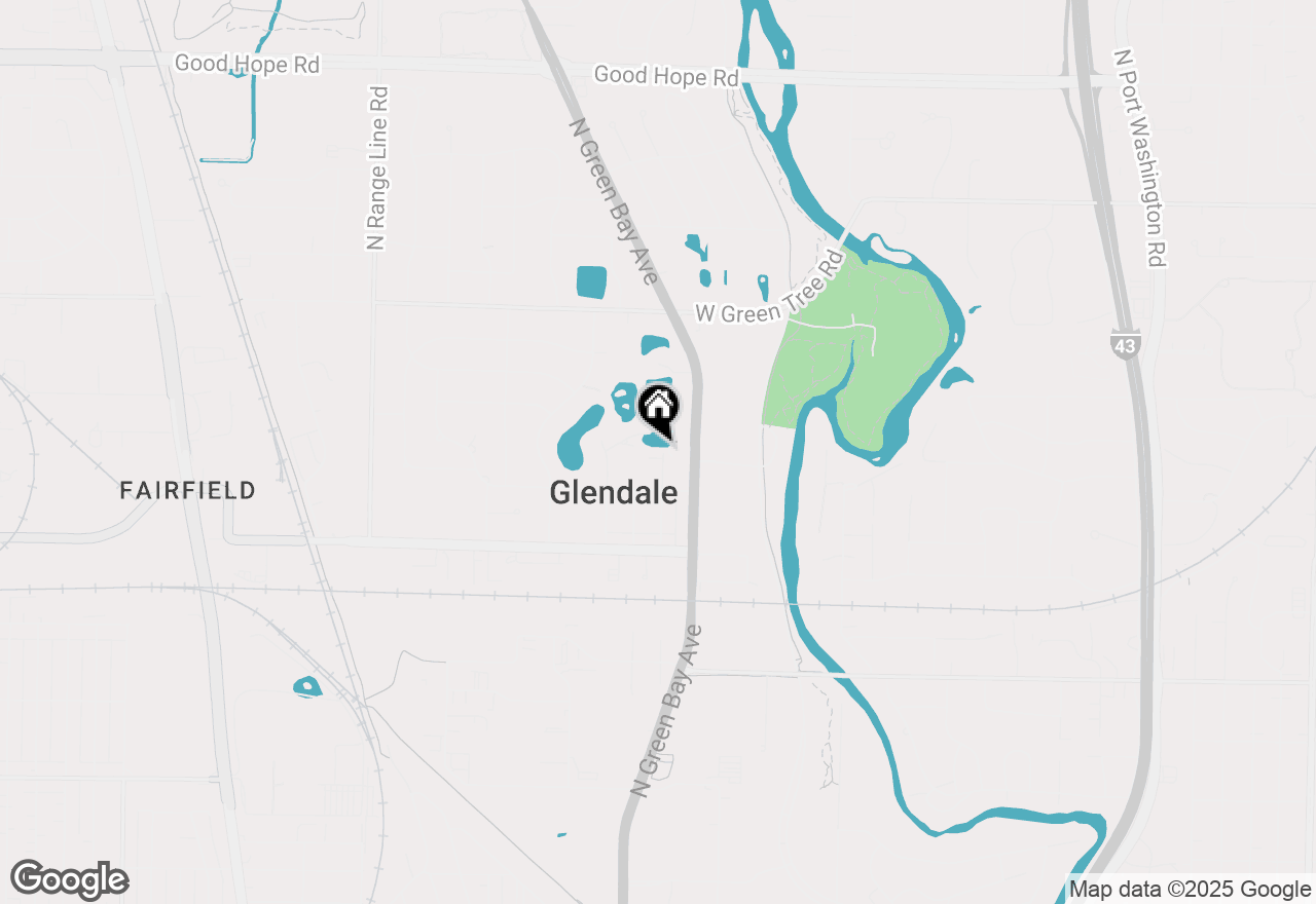 Map of 1844 W Brantwood Ct, Glendale, WI 53209