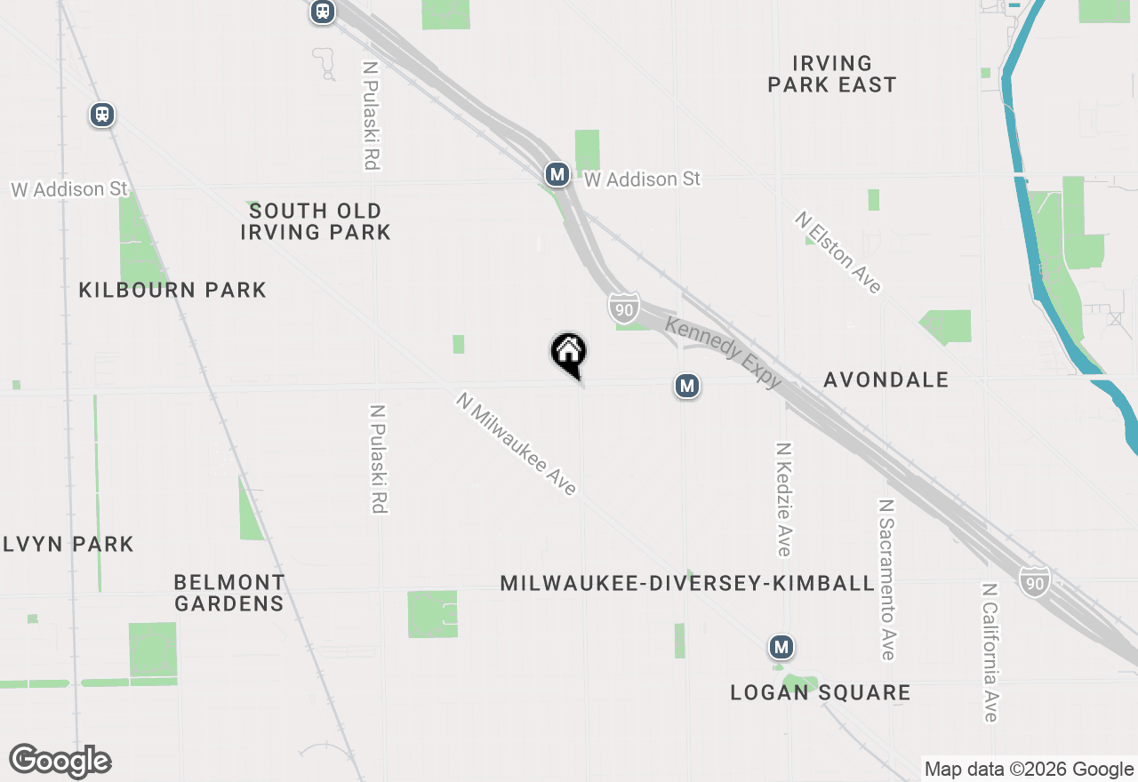 Map of 3611 W Belmont Avenue, Chicago, IL 60618