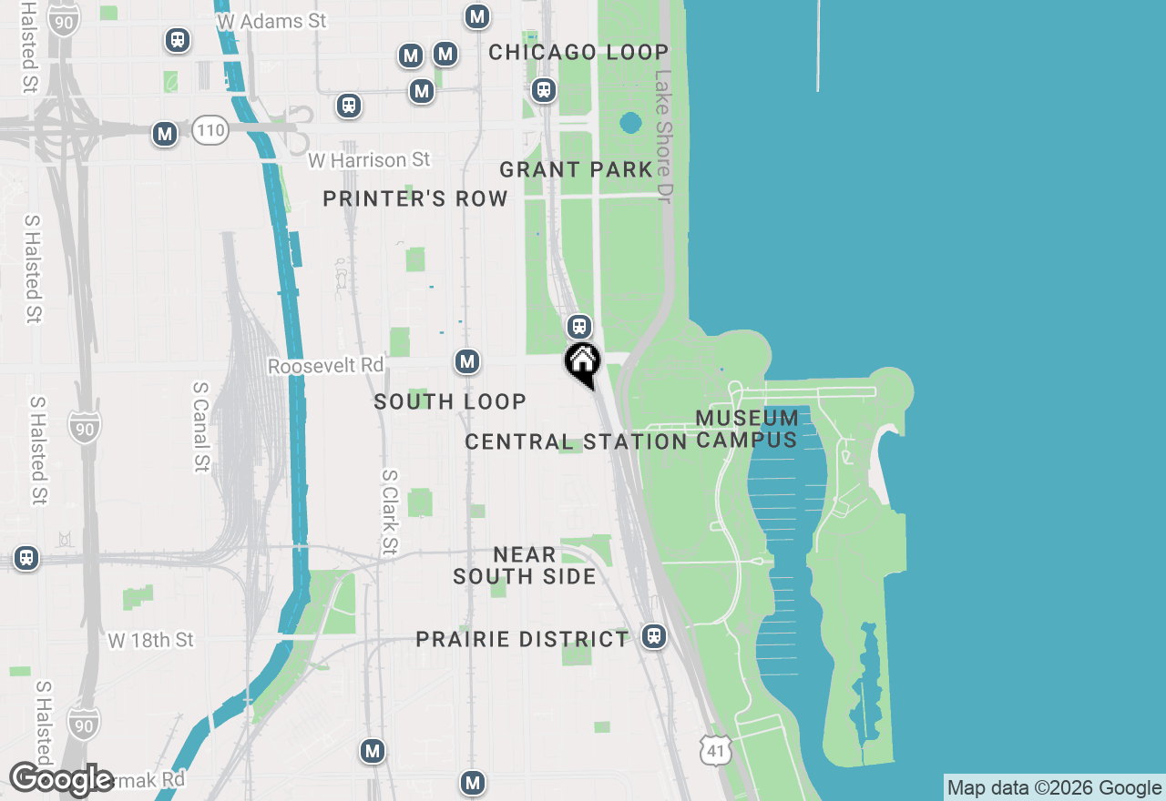 Map of 1235 S Prairie Avenue #3101, Chicago, IL 60605