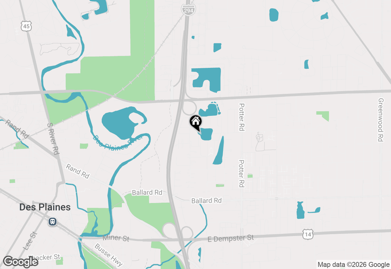 Map of 9381 Bay Colony Drive #1N, Des Plaines, IL 60016