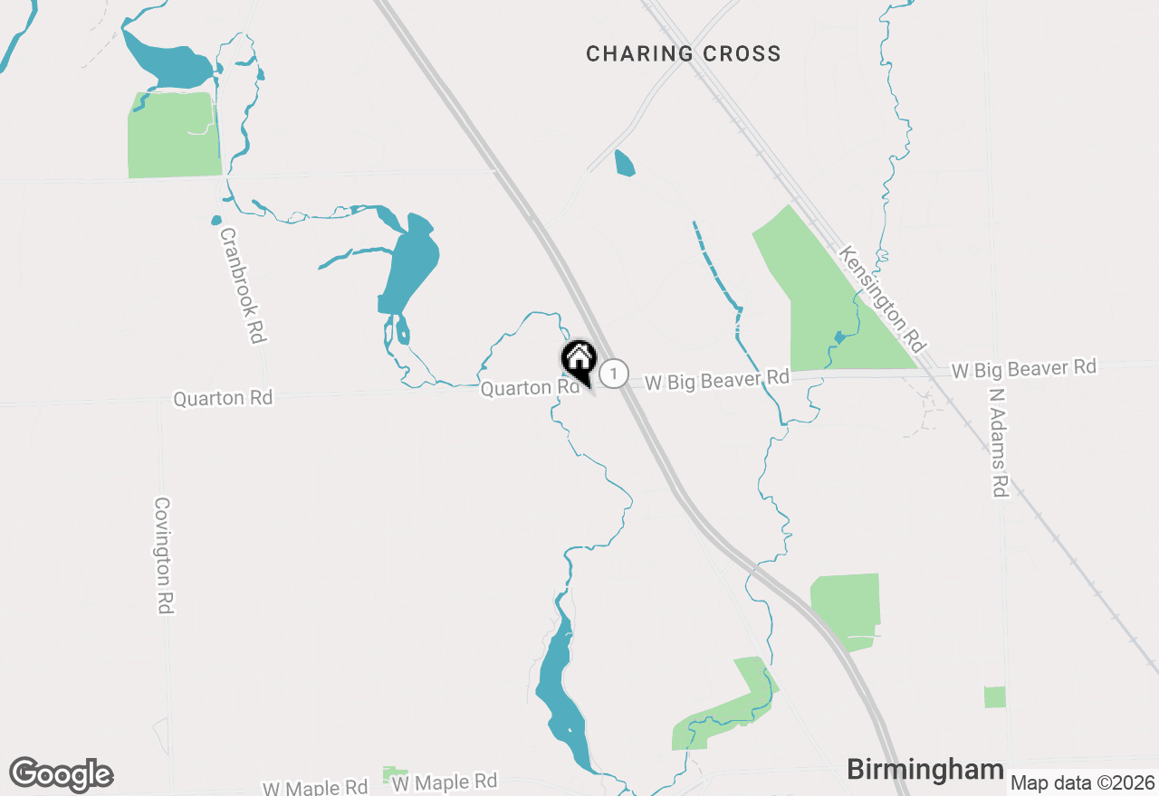 Map of 1551 Lakeside Drive, Birmingham, MI 48009