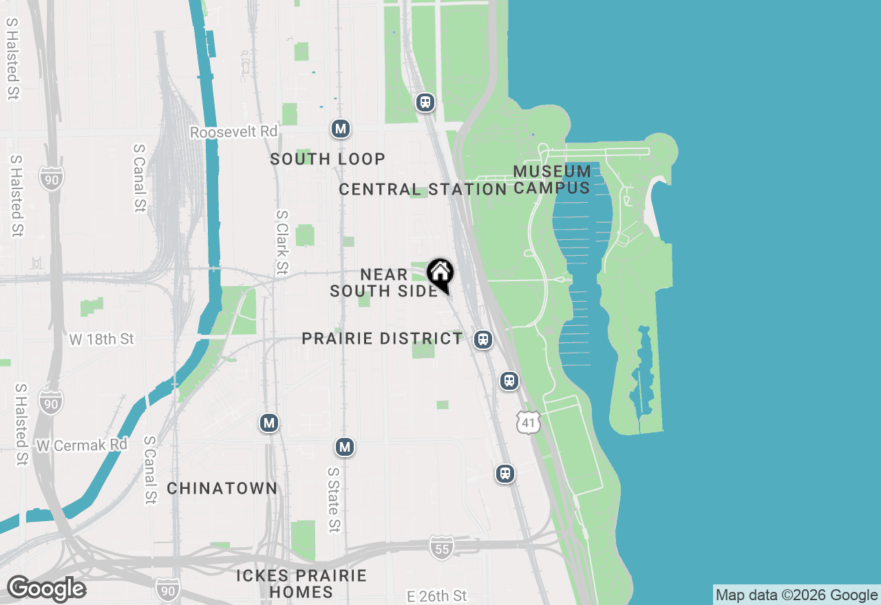 Map of 1629 S Prairie Avenue #2803, Chicago, IL 60616