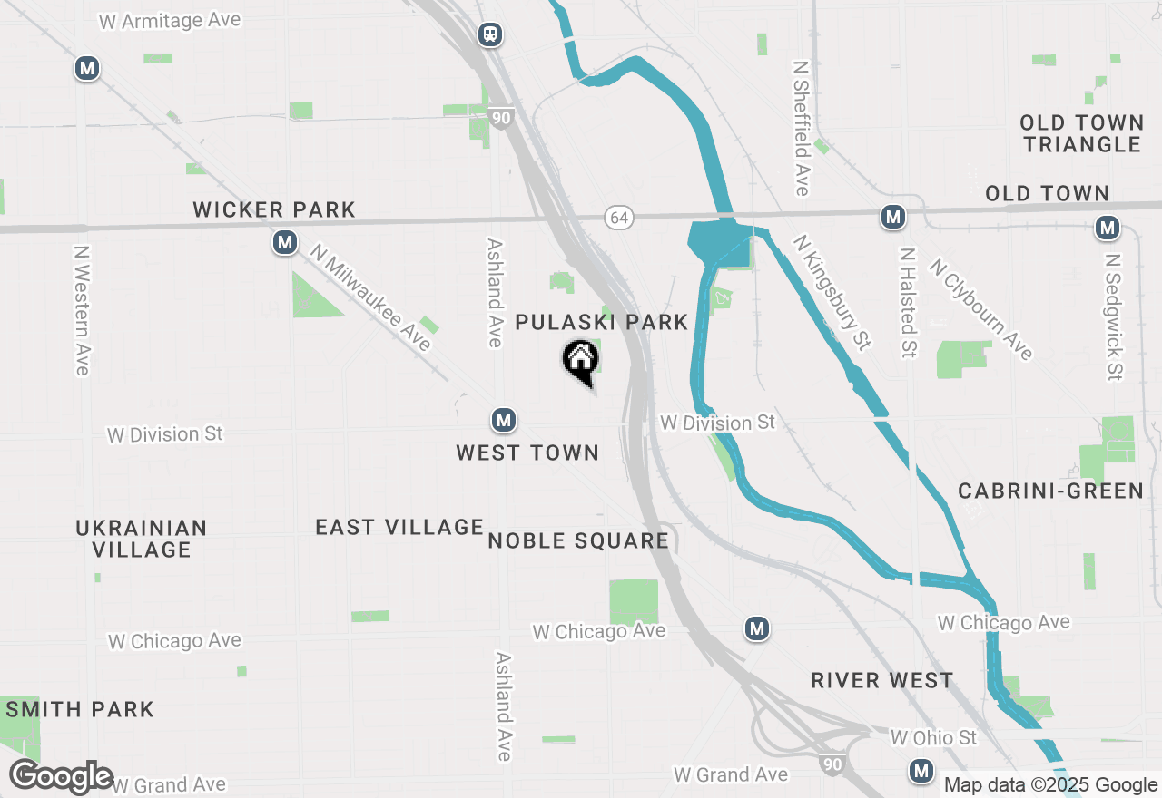 Map of 1229 N Cleaver Street #1, Chicago, IL 60642