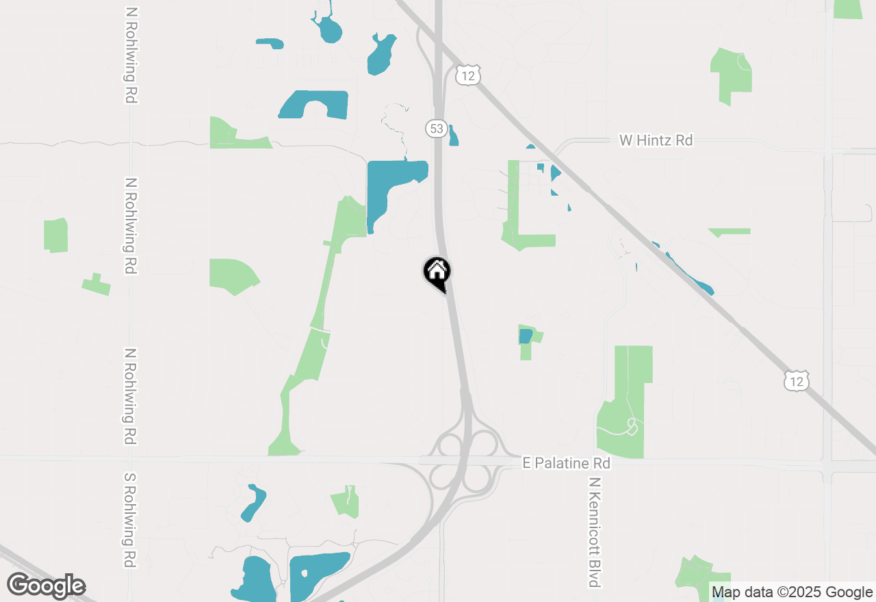 Map of 1555 E Lake Louise Drive, Palatine, IL 60074