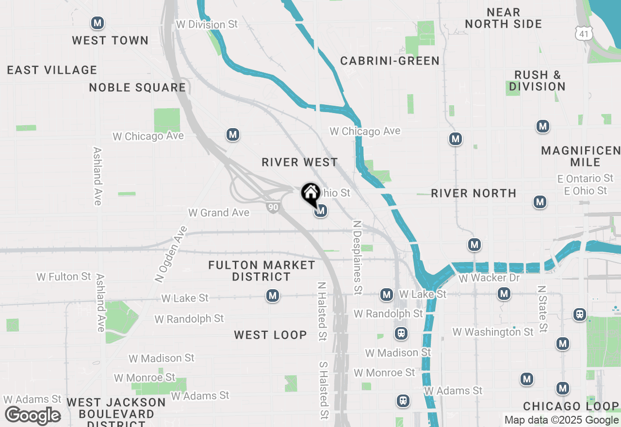 Map of 469 N Green Street #1S, Chicago, IL 60642