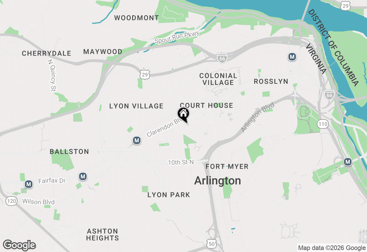 Map of 1329 N Barton Street, Arlington, VA 22201