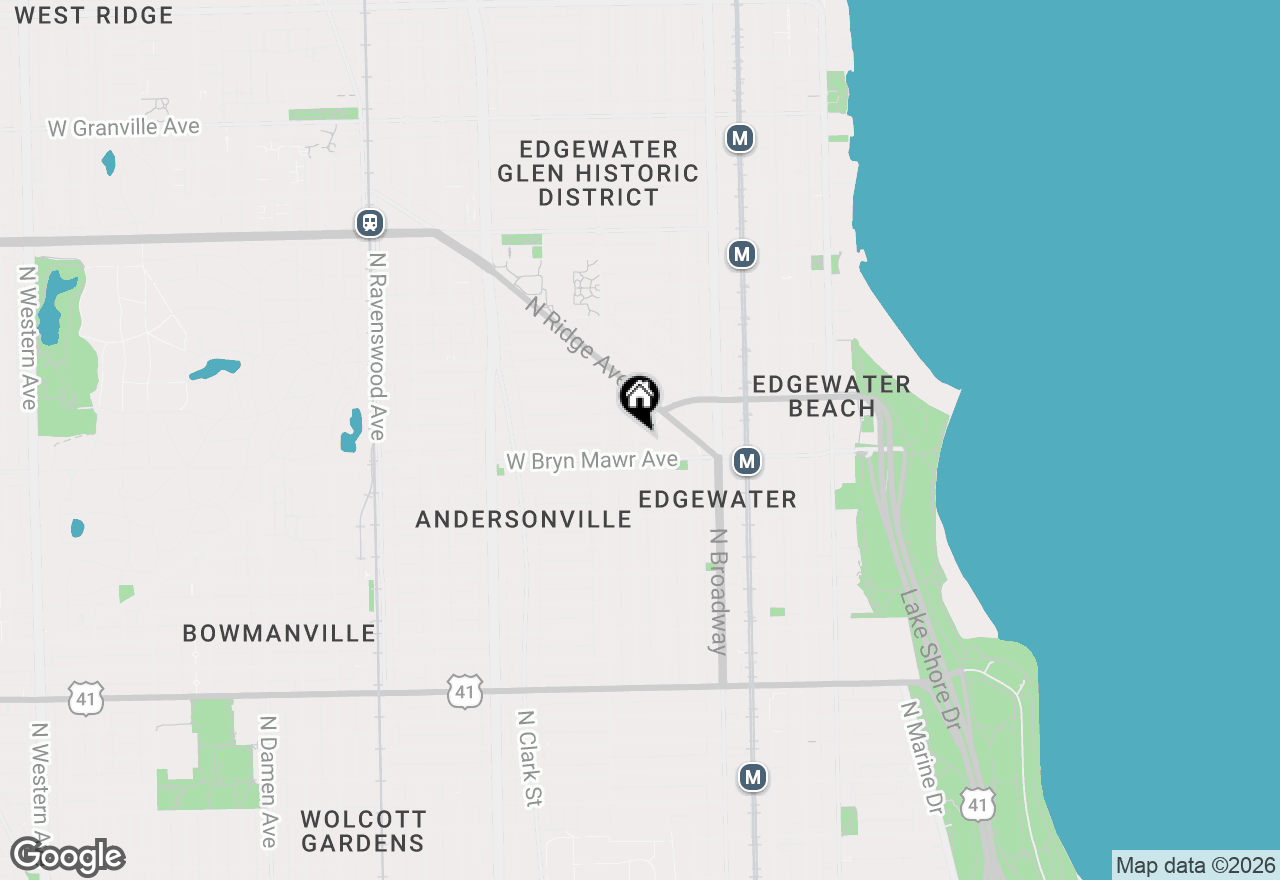 Map of 5619 N Wayne Avenue #2F, Chicago, IL 60660