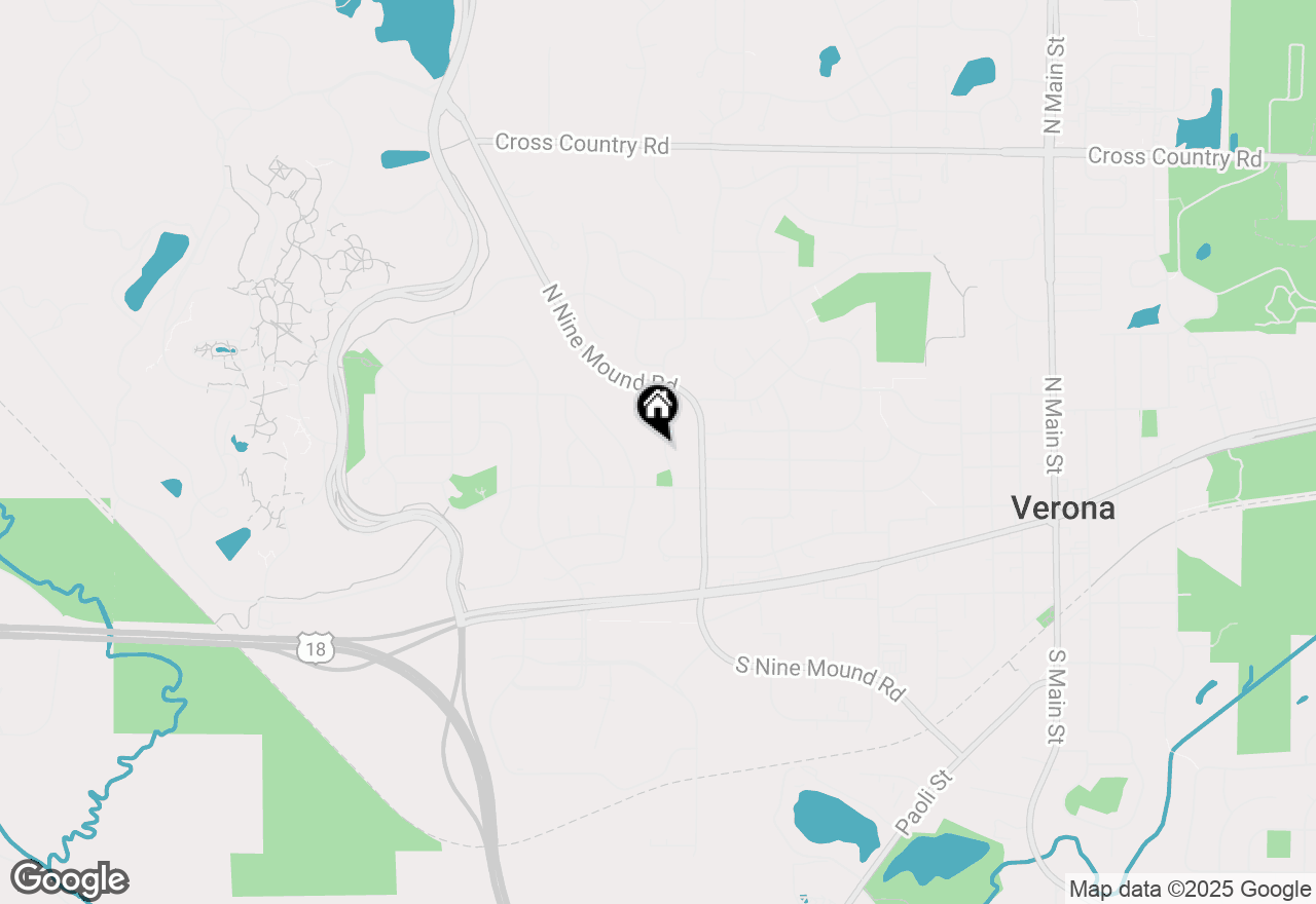 Map of 308 Thompson Street, Verona, WI 53593