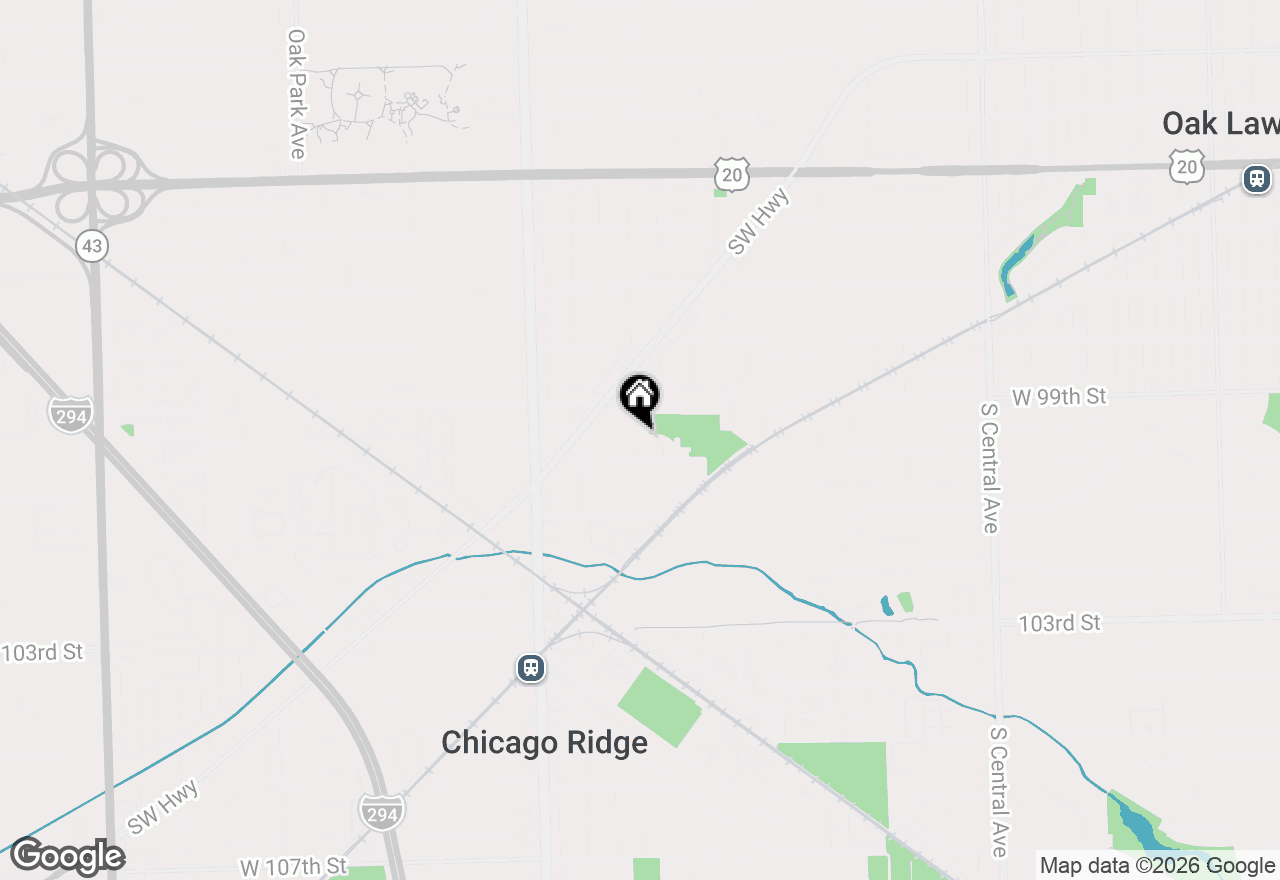 Map of 9940 Melvina Avenue, Oak Lawn, IL 60453