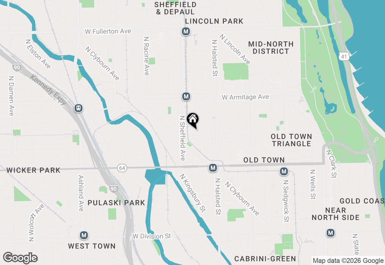 Map of 1823 N Bissell Street, Chicago, IL 60614