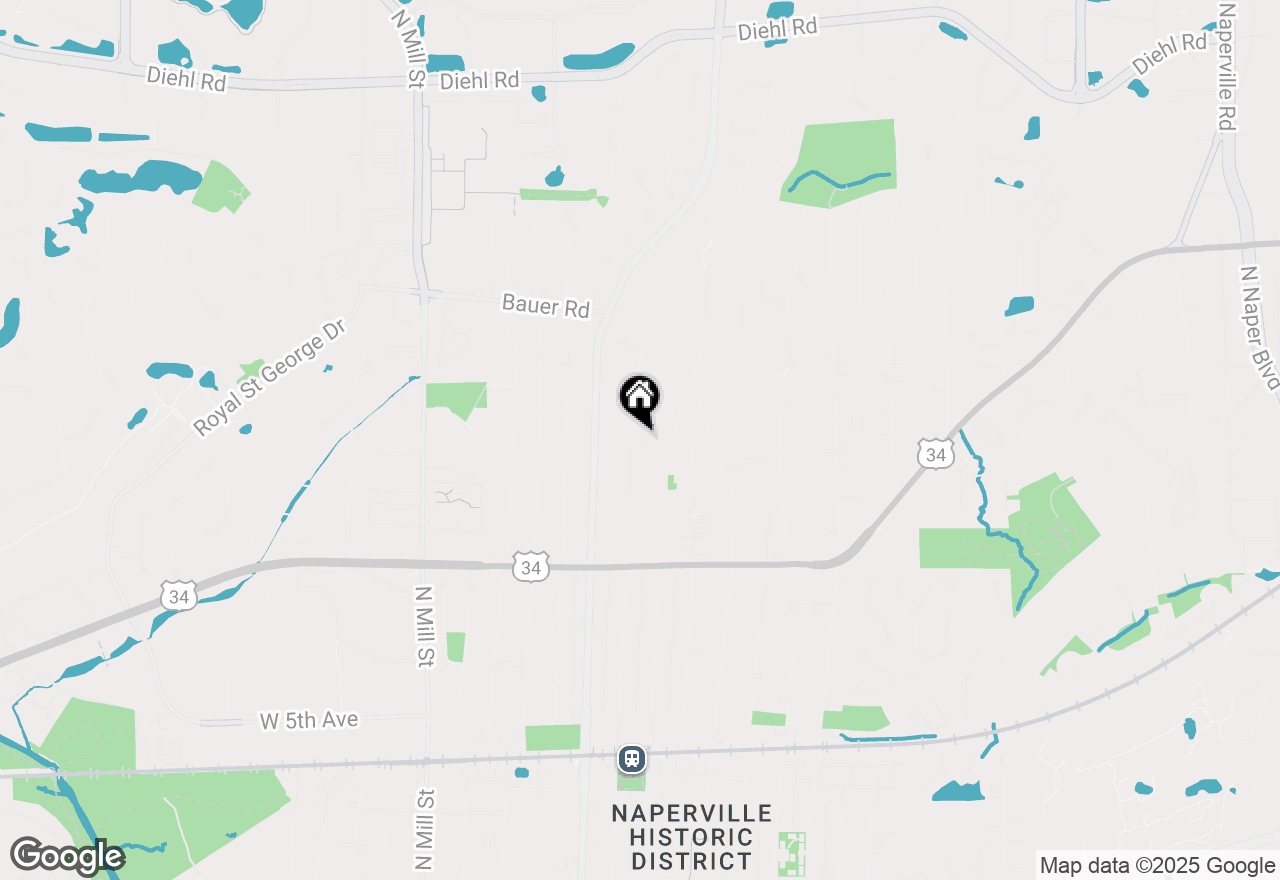 Map of 117 E 12th Avenue, Naperville, IL 60563